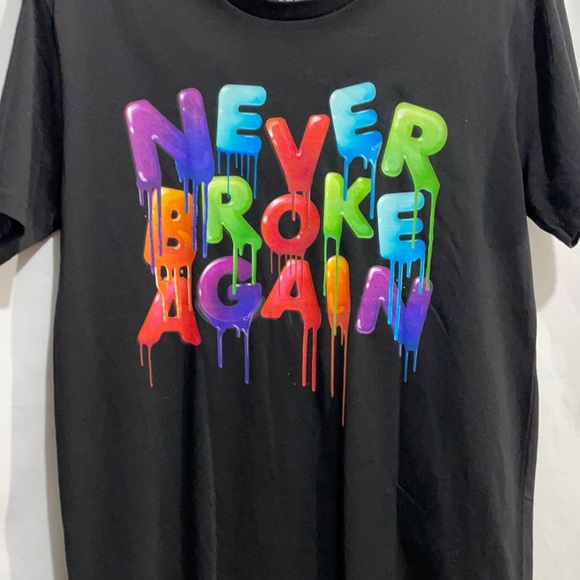Men’s never broke again logo black T-shirt - Picture 2 of 4